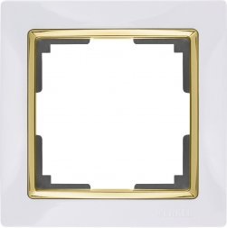 Рамка на 1 пост (белый/золото) W0011933 Werkel