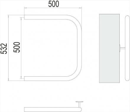 Полотенцесушитель водяной Terminus П 500*500