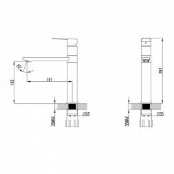 Смеситель для кухни IDDIS Edifice, песок ED3PBSGi05